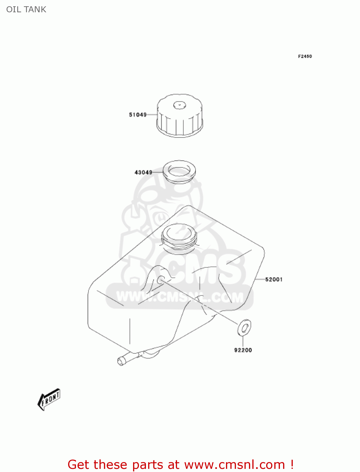 OIL TANK KDX50A6F KDX50 2006 USA CANADA