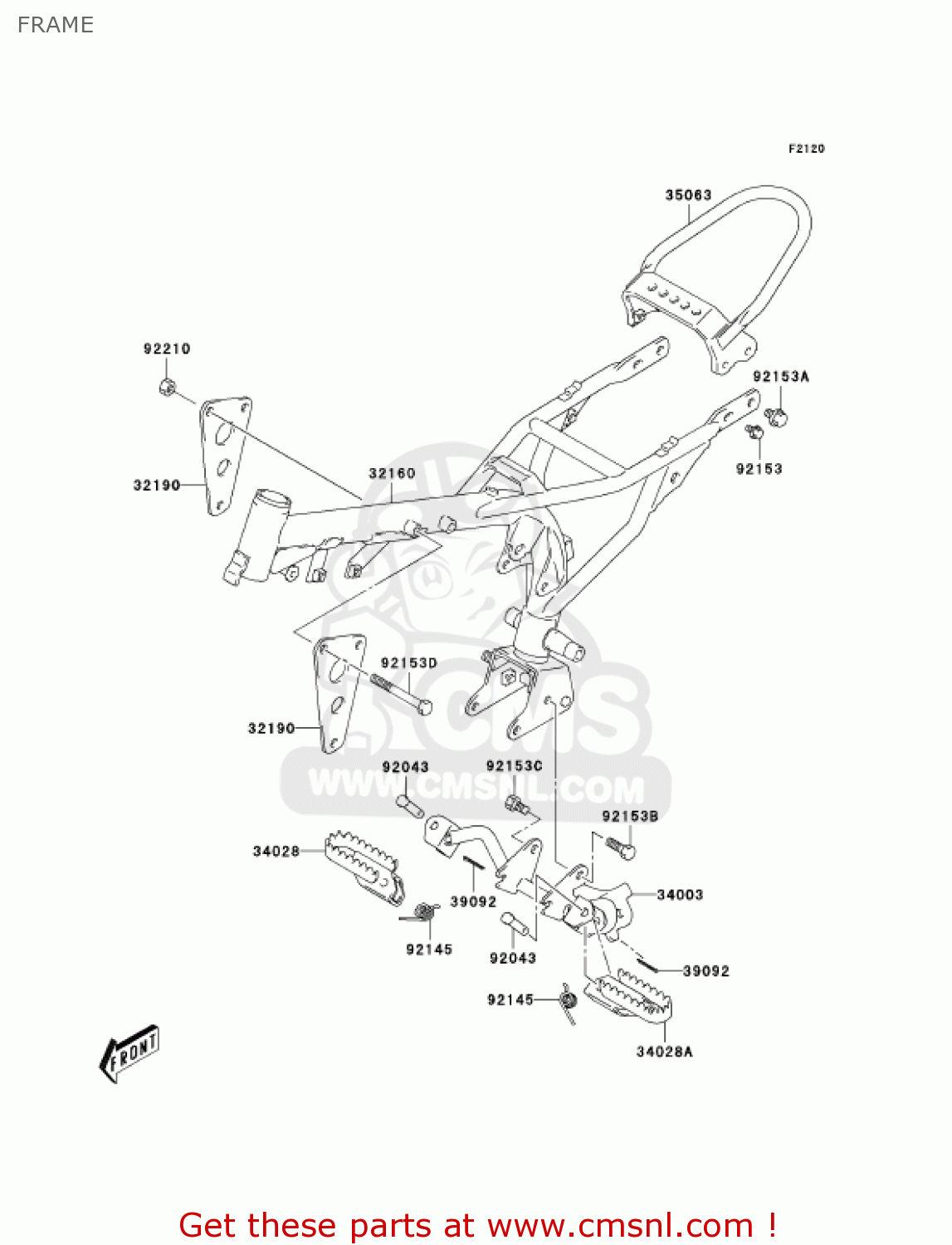 FRAME KDX50A6F KDX50 2006 USA CANADA