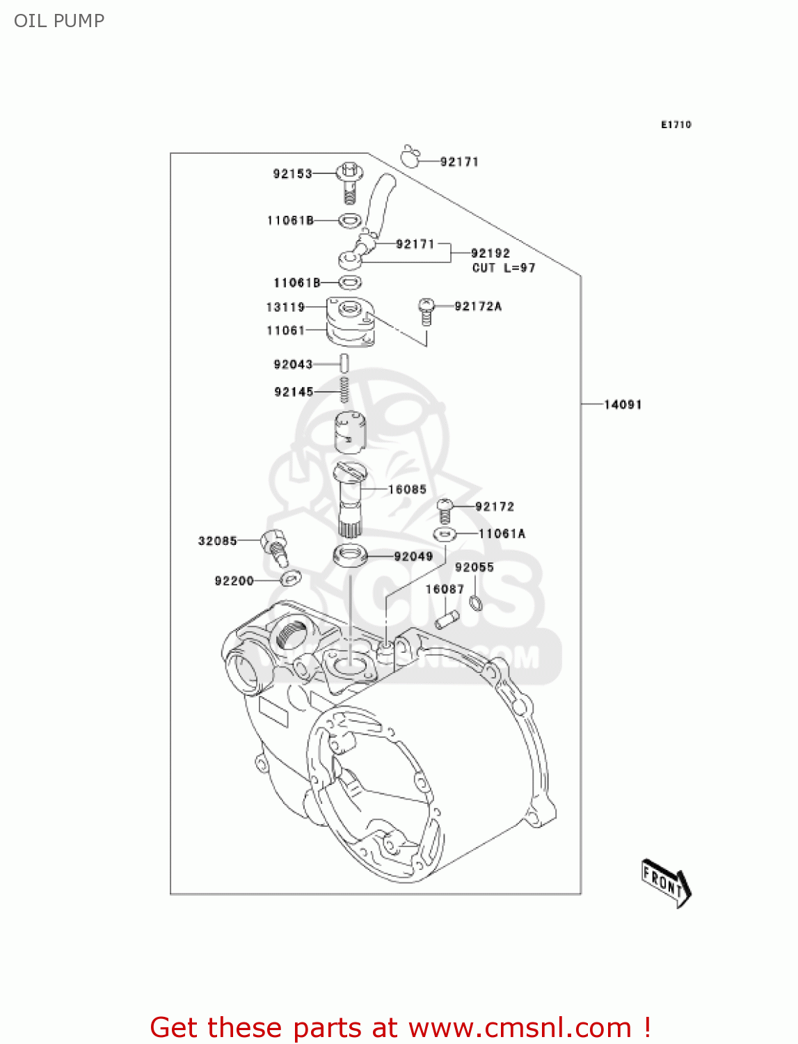 OIL PUMP KDX50A6F KDX50 2006 USA CANADA