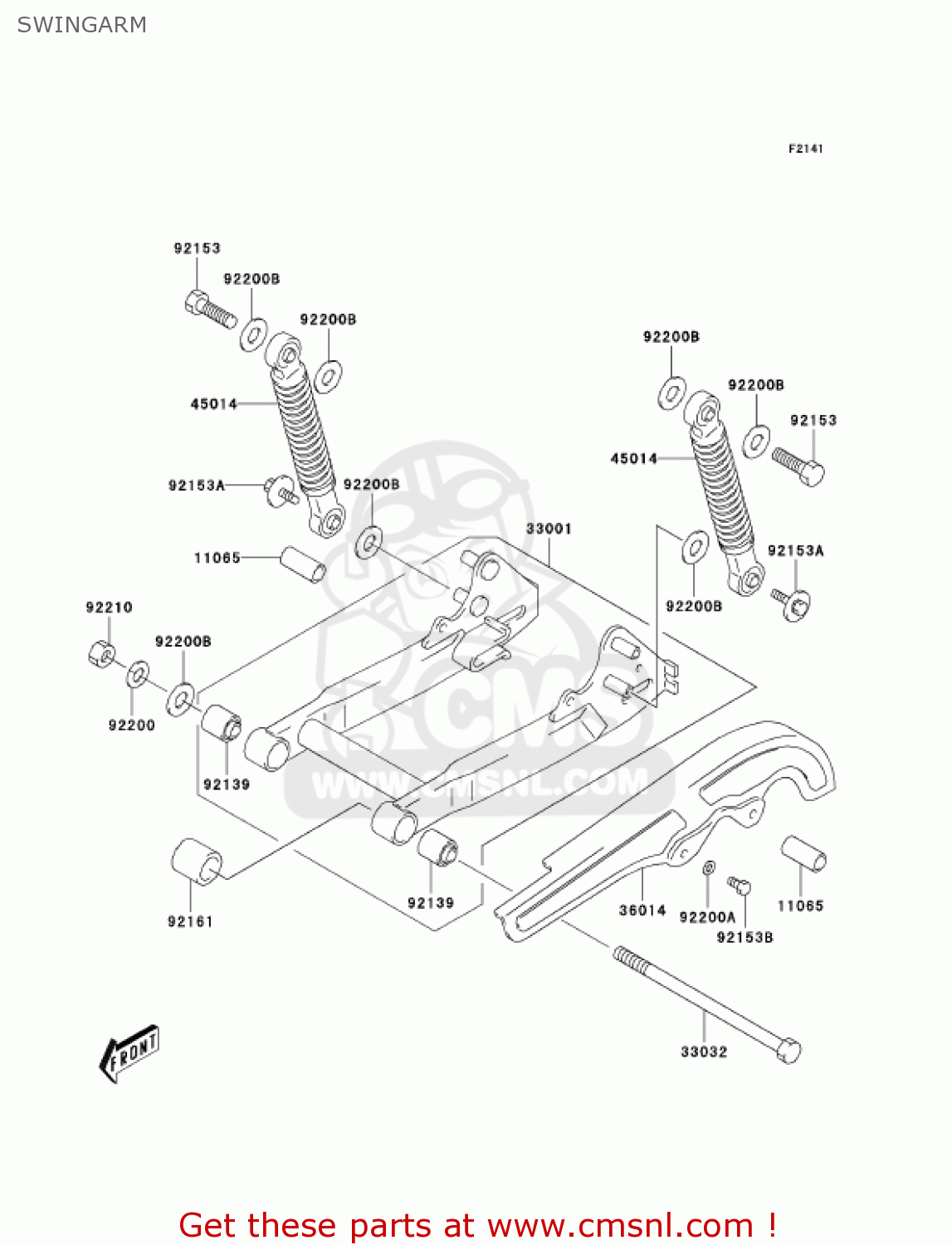 SWINGARM KDX50A6F KDX50 2006 USA CANADA