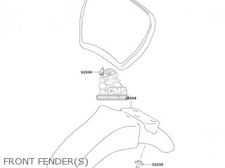 FRONT FENDER(S) - KDX50A6F KDX50 2006 USA CANADA
