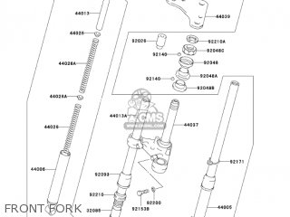 FRONT FORK - KDX50A6F KDX50 2006 USA CANADA