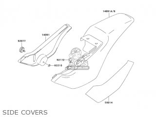 SIDE COVERS - KDX50A6F KDX50 2006 USA CANADA