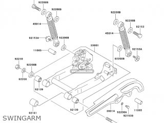 SWINGARM - KDX50A6F KDX50 2006 USA CANADA