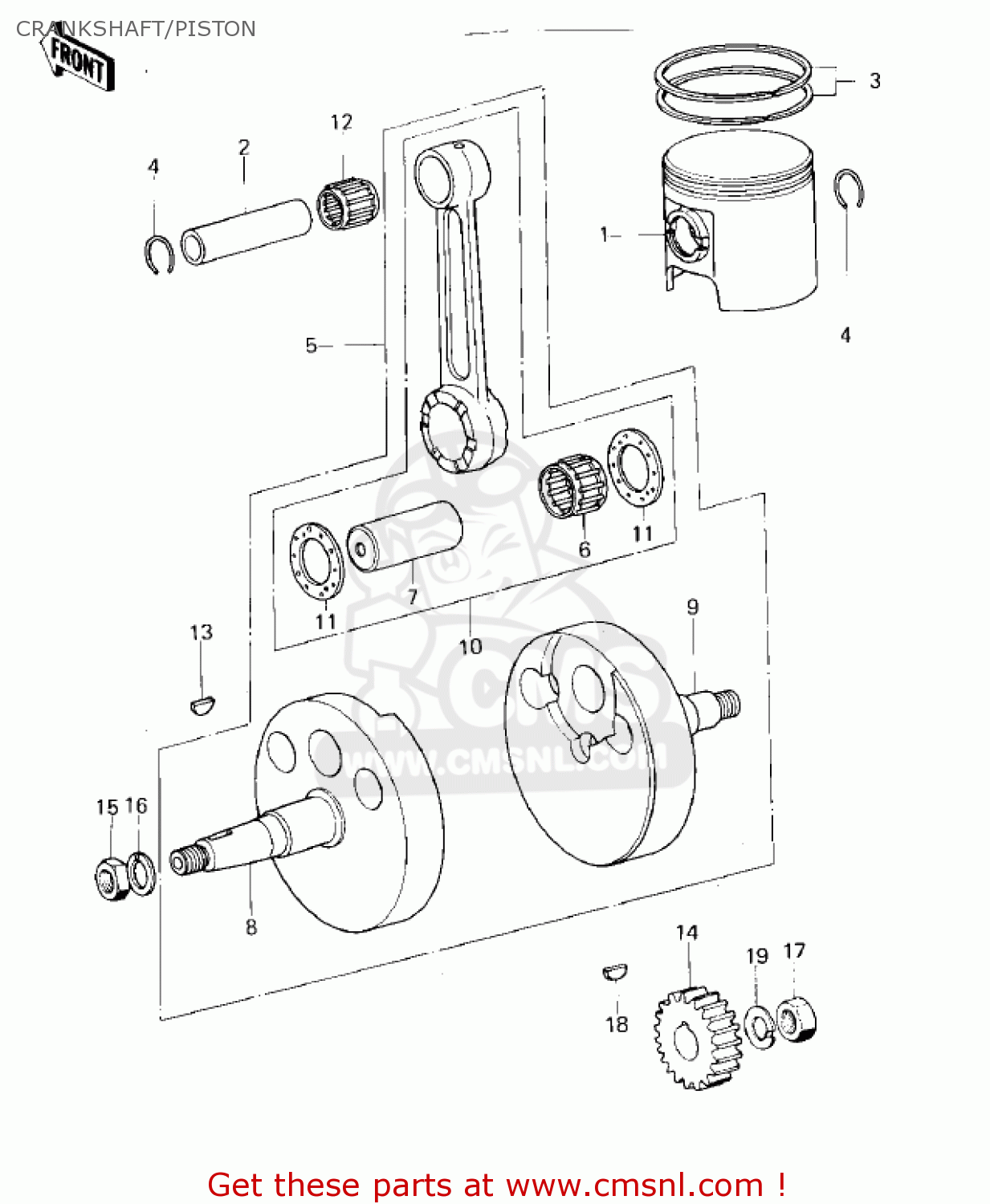 CRANKSHAFT/PISTON KDX80-A1 KDX80 1980 AUSTRIA