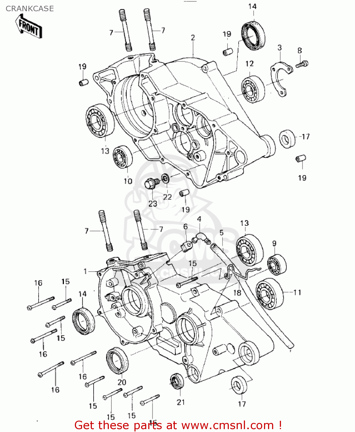 CRANKCASE KDX80-A1 KDX80 1980 AUSTRIA