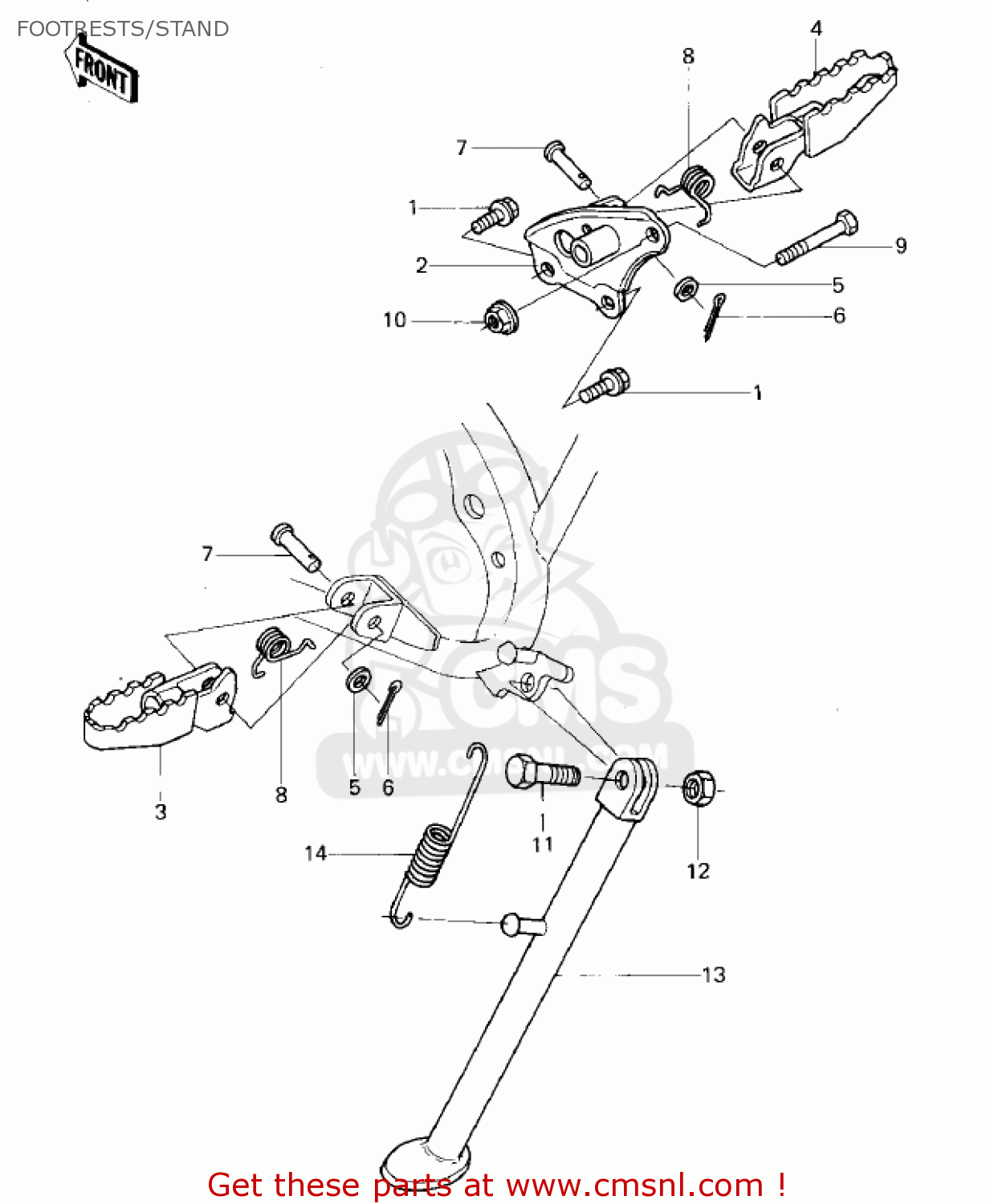 FOOTRESTS/STAND KDX80-A1 KDX80 1980 AUSTRIA