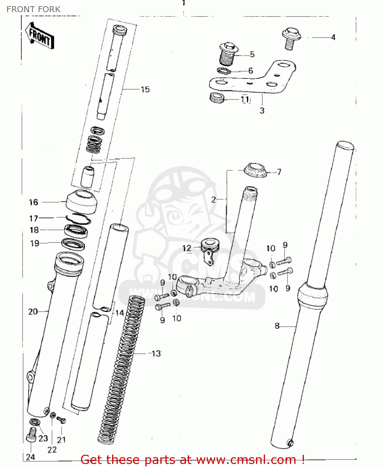 FRONT FORK KDX80-A1 KDX80 1980 AUSTRIA