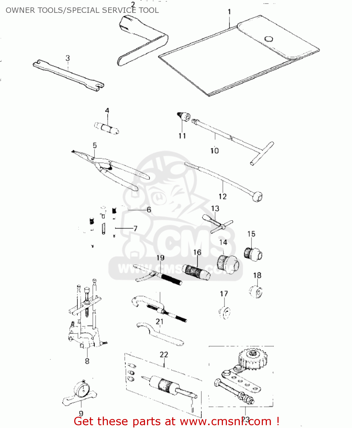 OWNER TOOLS/SPECIAL SERVICE TOOL KDX80-A1 KDX80 1980 AUSTRIA