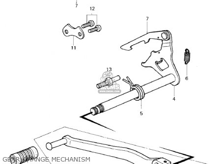 GEAR CHANGE MECHANISM - KDX80-A1 KDX80 1980 AUSTRIA