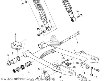 SWING ARM/SHOCK ABSORBERS - KDX80-A1 KDX80 1980 AUSTRIA