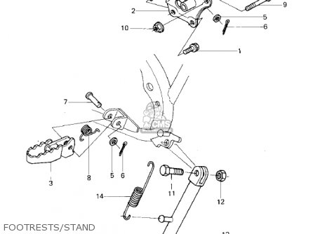 FOOTRESTS/STAND - KDX80-A1 KDX80 1980 AUSTRIA