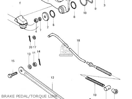 BRAKE PEDAL/TORQUE LINK - KDX80-A1 KDX80 1980 AUSTRIA