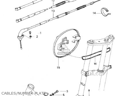 CABLES/NUMBER PLATE - KDX80-A1 KDX80 1980 AUSTRIA
