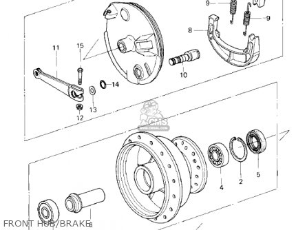 FRONT HUB/BRAKE - KDX80-A1 KDX80 1980 AUSTRIA
