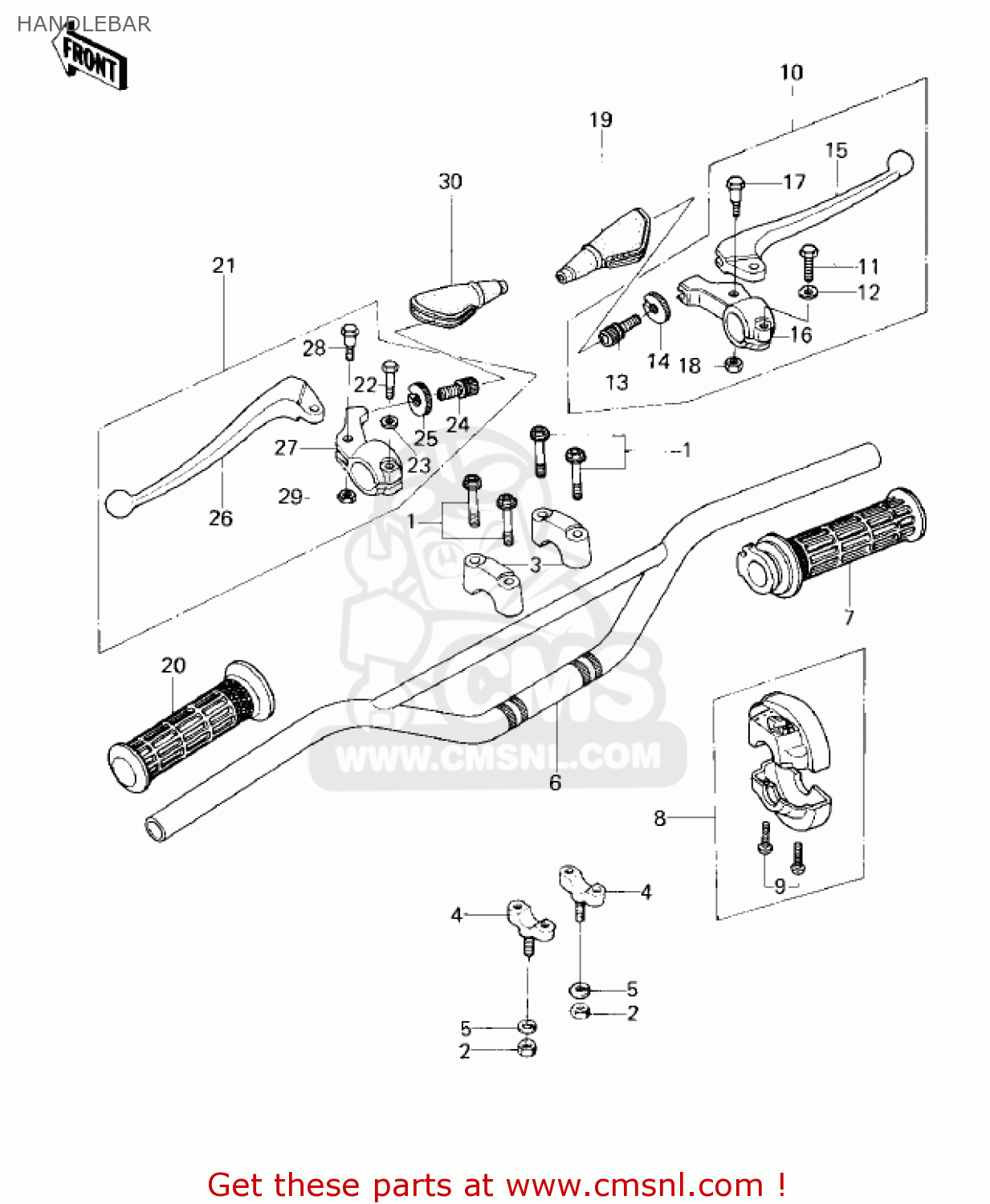 HANDLEBAR KDX80-A2 KDX80 1981 AUSTRIA