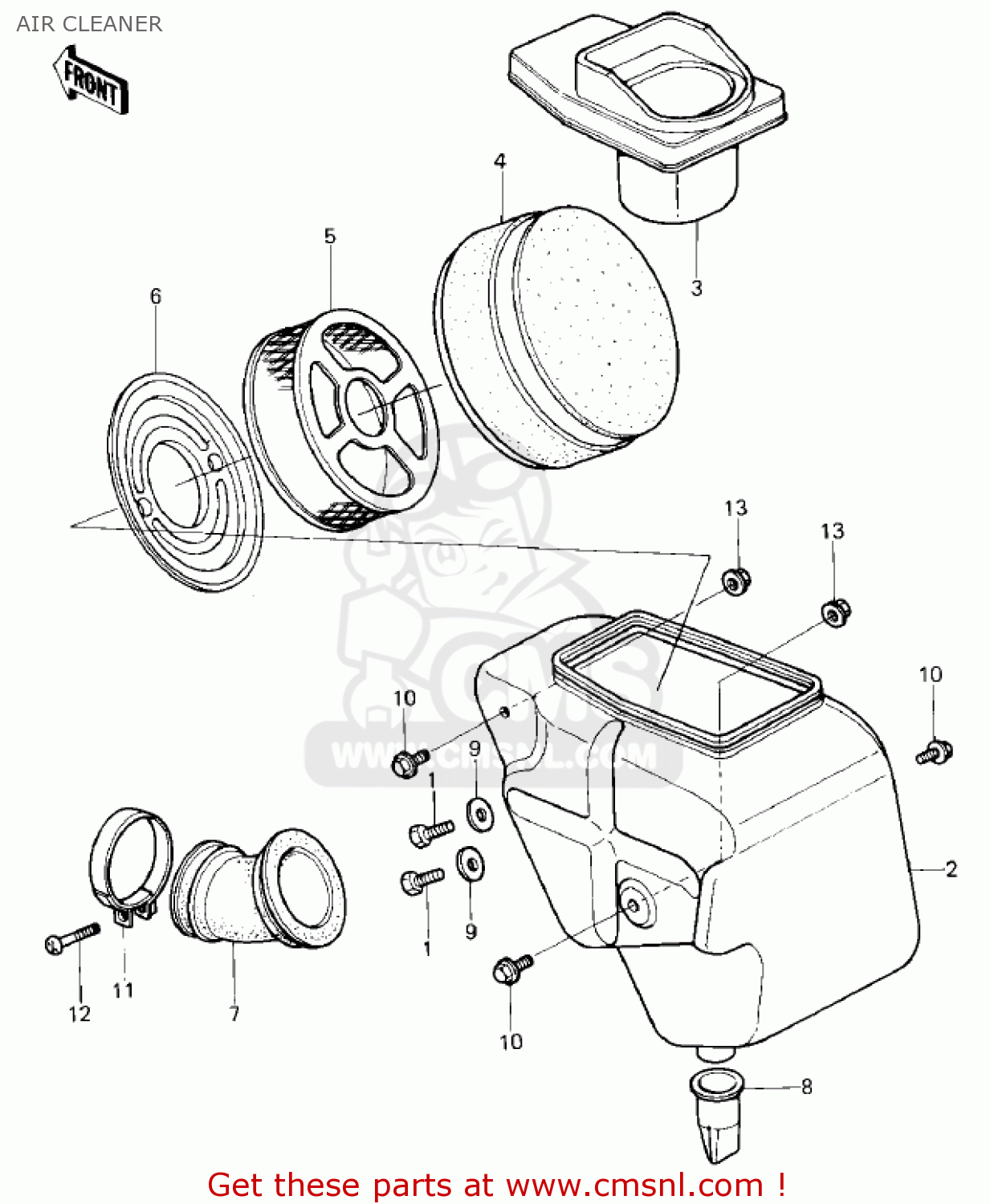 AIR CLEANER KDX80-A2 KDX80 1981 AUSTRIA
