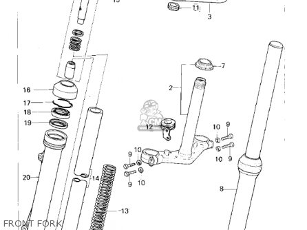 FRONT FORK - KDX80-A2 KDX80 1981 AUSTRIA