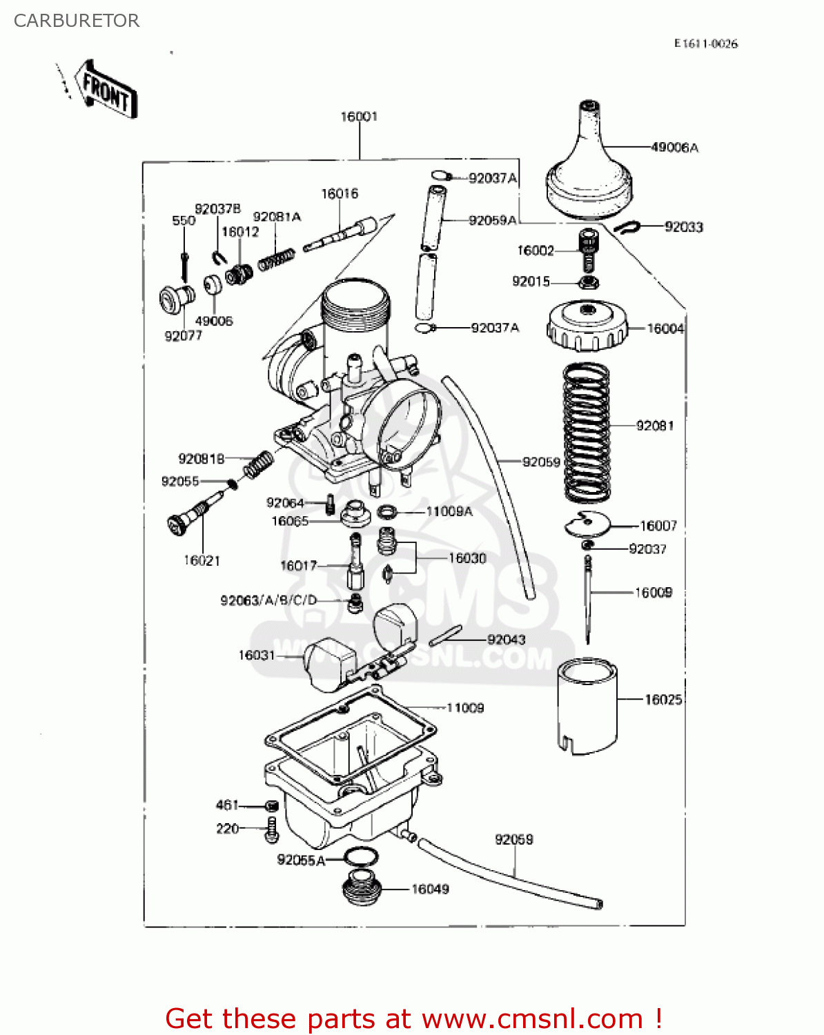 CARBURETOR KDX80-B2 KDX80 1982 USA CANADA