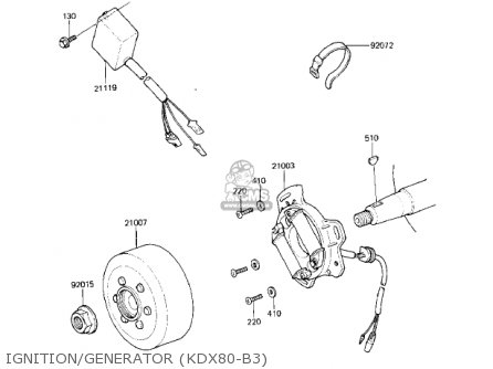 IGNITION/GENERATOR (KDX80-B3) - KDX80-B2 KDX80 1982 USA CANADA