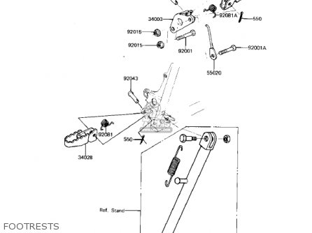 FOOTRESTS - KDX80-B2 KDX80 1982 USA CANADA