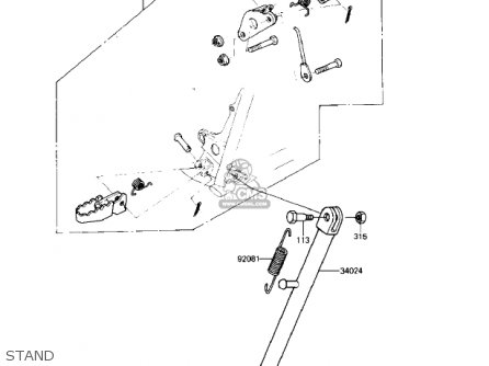 STAND - KDX80-B2 KDX80 1982 USA CANADA