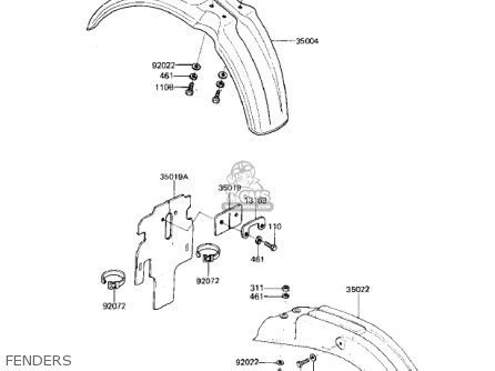 FENDERS - KDX80-B2 KDX80 1982 USA CANADA