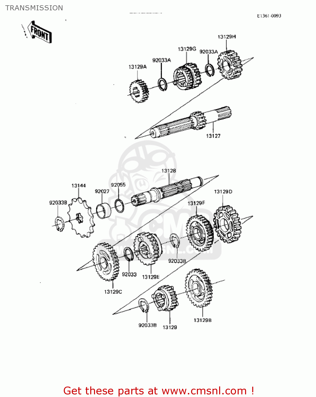 TRANSMISSION KDX80-B3 KDX80 1983 USA CANADA