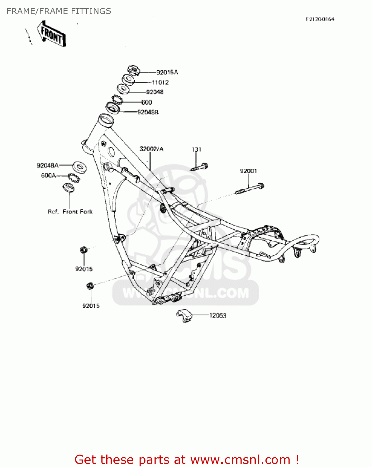 FRAME/FRAME FITTINGS KDX80-B3 KDX80 1983 USA CANADA