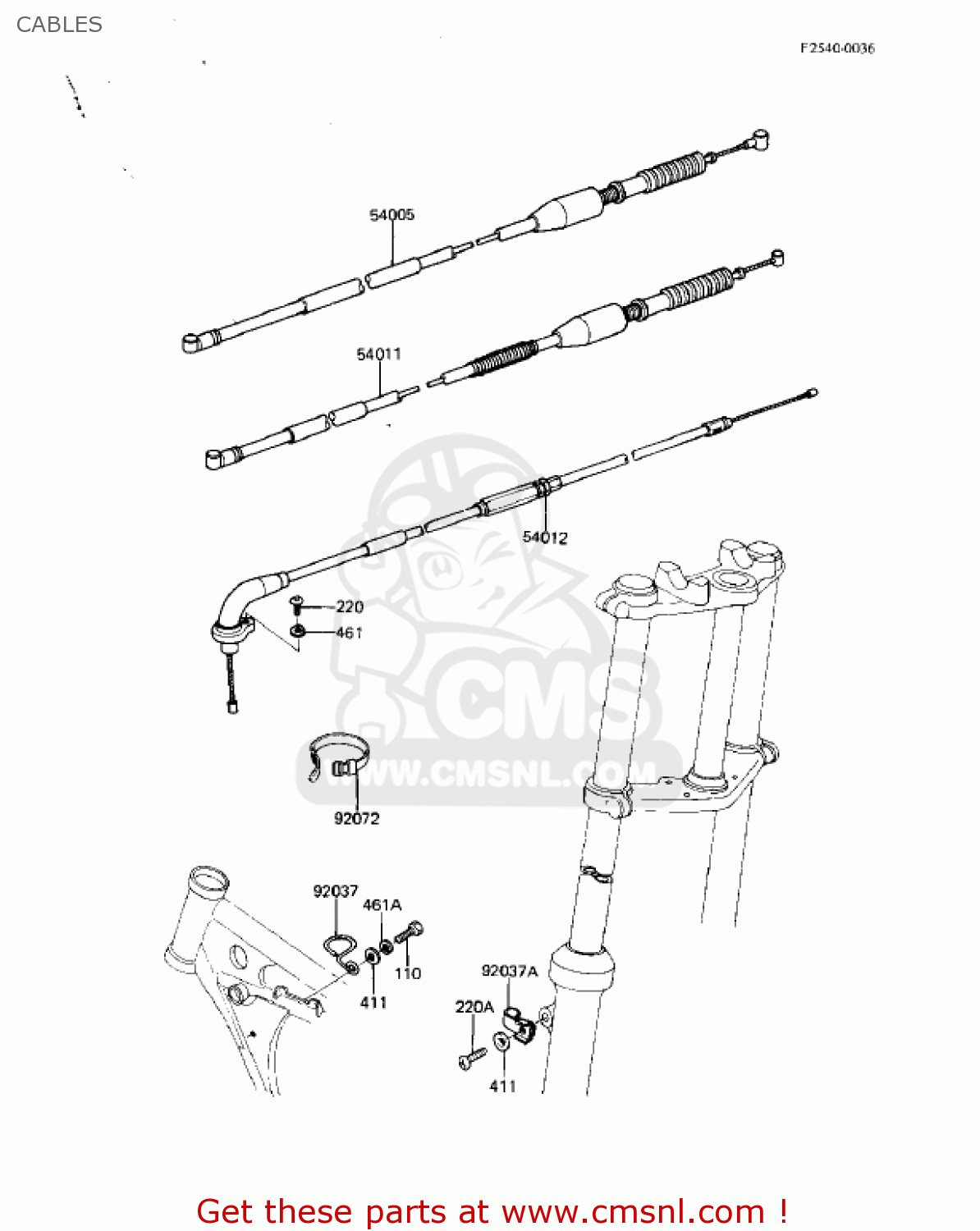 CABLES KDX80-B3 KDX80 1983 USA CANADA