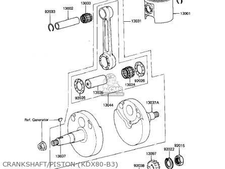 CRANKSHAFT/PISTON (KDX80-B3) - KDX80-B3 KDX80 1983 USA CANADA