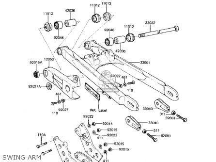 SWING ARM - KDX80-B3 KDX80 1983 USA CANADA