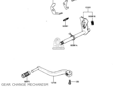 GEAR CHANGE MECHANISM - KDX80-B3 KDX80 1983 USA CANADA