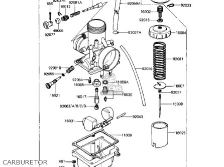 CARBURETOR - KDX80-B3 KDX80 1983 USA CANADA