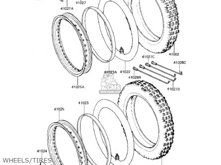 WHEELS/TIRES - KDX80-B3 KDX80 1983 USA CANADA