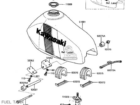 FUEL TANK - KDX80-B3 KDX80 1983 USA CANADA