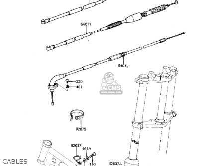 CABLES - KDX80-B3 KDX80 1983 USA CANADA