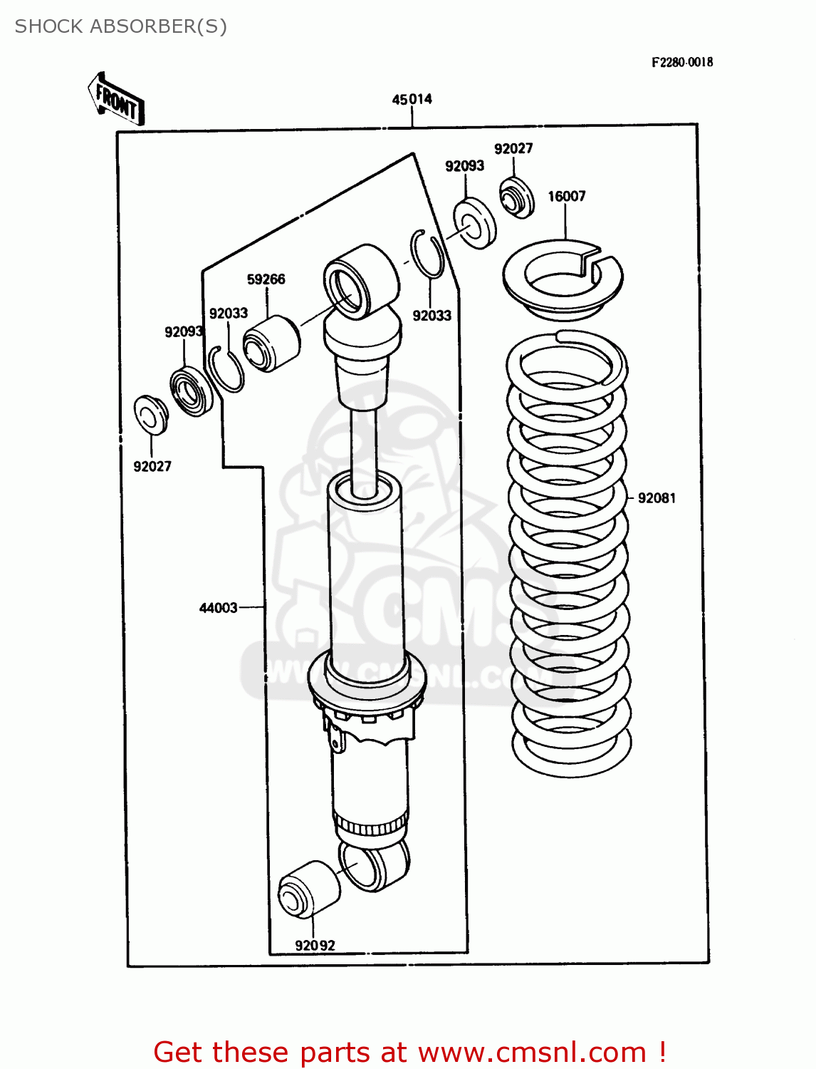 SHOCK ABSORBER(S) KDX80-C1 1984 USA CANADA