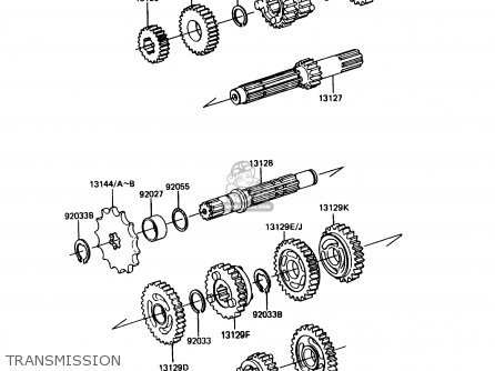 TRANSMISSION - KDX80-C1 1984 USA CANADA