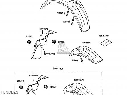 FENDERS - KDX80-C1 1984 USA CANADA