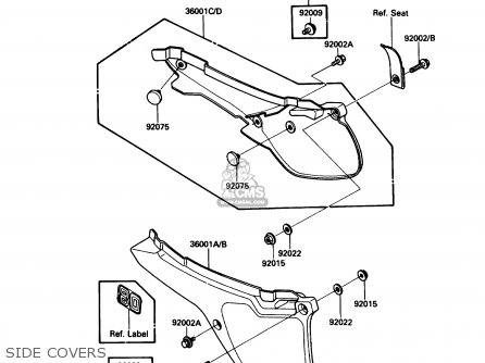 SIDE COVERS - KDX80-C1 1984 USA CANADA