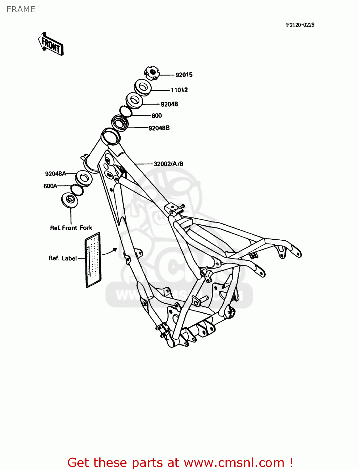 FRAME KDX80-C3 1986 USA CANADA