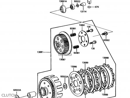 CLUTCH - KDX80-C3 1986 USA CANADA