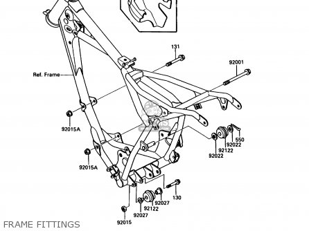 FRAME FITTINGS - KDX80-C3 1986 USA CANADA