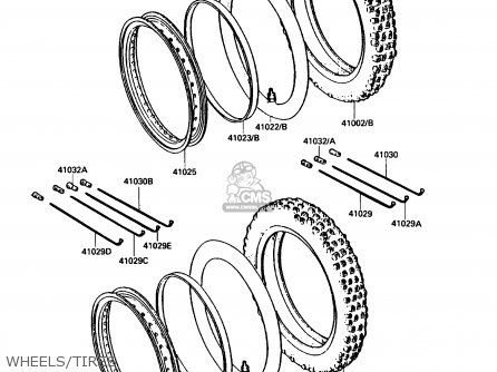WHEELS/TIRES - KDX80-C3 1986 USA CANADA