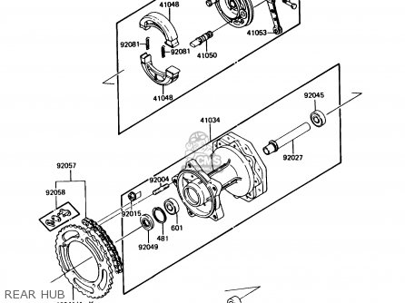 REAR HUB - KDX80-C3 1986 USA CANADA