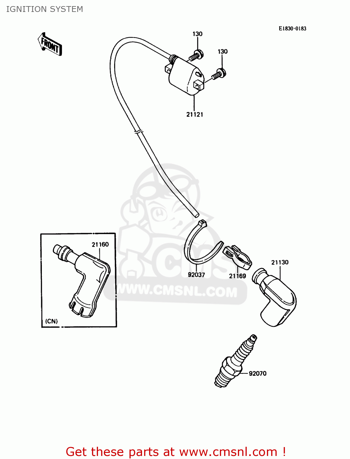 IGNITION SYSTEM KDX80-C4 1987 USA CANADA