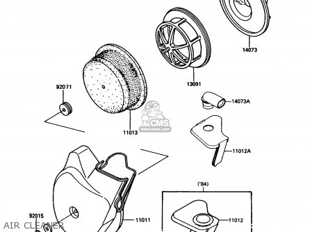 AIR CLEANER - KDX80-C4 1987 USA CANADA