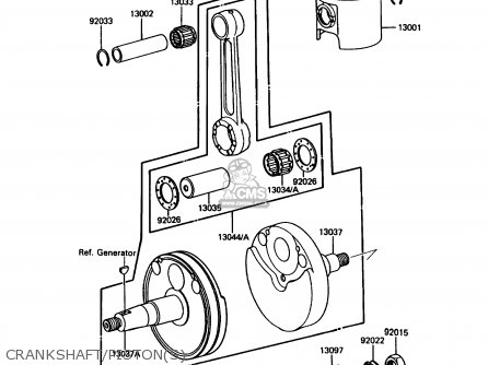 CRANKSHAFT/PISTON(S) - KDX80-C4 1987 USA CANADA