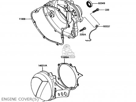 ENGINE COVER(S) - KDX80-C4 1987 USA CANADA